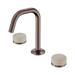 Nero Serenity Basin Set Edge Spout With Rome Travertine Handle - Brushed Bronze