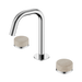 Nero Serenity Basin Set Edge Spout With Rome Travertine Handle - Chrome