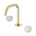 Nero Serenity Basin Set Edge Spout With Arabescato Corchia Handle - Brushed Gold