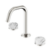 Nero Serenity Basin Set Edge Spout With Arabescato Corchia Handle - Brushed Nickel