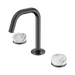 Nero Serenity Basin Set Edge Spout With Arabescato Corchia Handle - Gun Metal