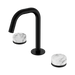 Nero Serenity Basin Set Edge Spout With Arabescato Corchia Handle - Matte Black