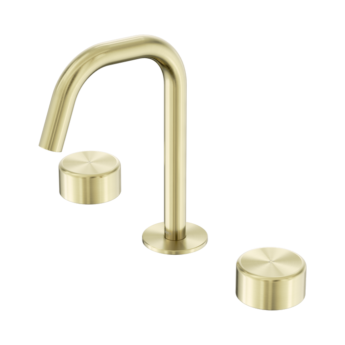 Nero Serenity Basin Set Edge Spout With Metal Handle - Brushed Gold