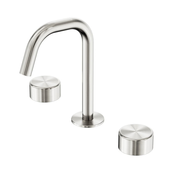 Nero Serenity Basin Set Edge Spout With Metal Handle - Brushed Nickel