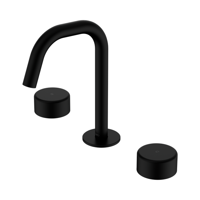 Nero Serenity Basin Set Edge Spout With Metal Handle - Matte Black