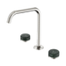Nero Serenity Bath/Kitchen Set Edge Spout With Verde Alpi Handle - Brushed Nickel