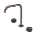 Nero Serenity Bath/Kitchen Set Edge Spout With Verde Alpi Handle - Brushed Bronze