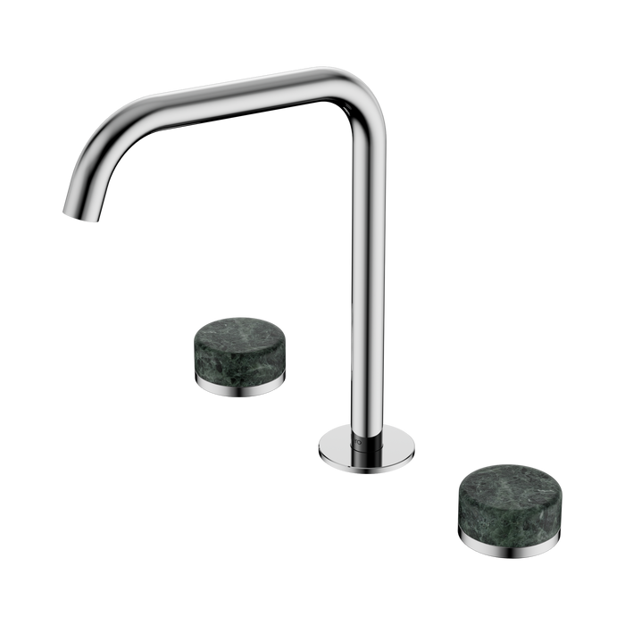 Nero Serenity Bath/Kitchen Set Edge Spout With Verde Alpi Handle - Chrome