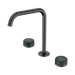 Nero Serenity Bath/Kitchen Set Edge Spout With Verde Alpi Handle - Gun Metal