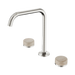Nero Serenity Bath/Kitchen Set Edge Spout With Rome Travertine Handle - Brushed Nickel