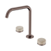 Nero Serenity Bath/Kitchen Set Edge Spout With Rome Travertine Handle - Brushed Bronze