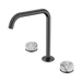 Nero Serenity Bath/Kitchen Set Edge Spout With Arabescato Corchia Handle - Gun Metal