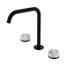 Nero Serenity Bath/Kitchen Set Edge Spout With Arabescato Corchia Handle - Matte Black
