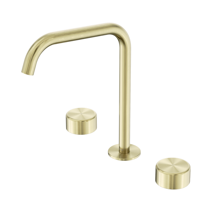 Nero Serenity Bath/Kitchen Set Edge Spout With Metal Handle - Brushed Gold