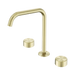 Nero Serenity Bath/Kitchen Set Edge Spout With Metal Handle - Brushed Gold