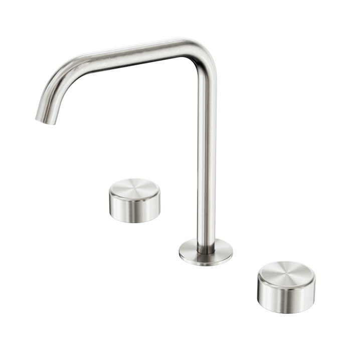 Nero Serenity Bath/Kitchen Set Edge Spout With Metal Handle - Brushed Nickel