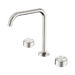 Nero Serenity Bath/Kitchen Set Edge Spout With Metal Handle - Brushed Nickel