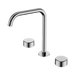 Nero Serenity Bath/Kitchen Set Edge Spout With Metal Handle - Chrome