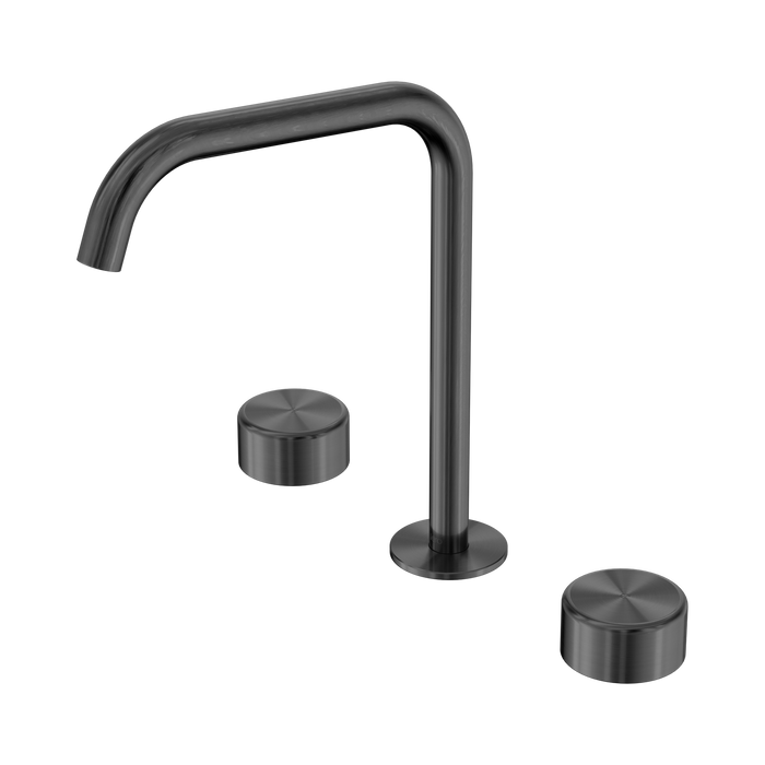 Nero Serenity Bath/Kitchen Set Edge Spout With Metal Handle - Gun Metal