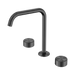 Nero Serenity Bath/Kitchen Set Edge Spout With Metal Handle - Gun Metal