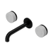 Nero Serenity Wall Basin Set 160mm Spout With Carrara Handle - Matte Black