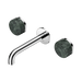 Nero Serenity Wall Basin Set 160mm Spout With Verde Alpi Handle - Chrome