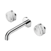 Nero Serenity Wall Basin Set 160mm Spout With Arabescato Corchia Handle - Chrome