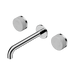 Nero Serenity Wall Basin Set 185mm Spout With Carrara Handle - Chrome