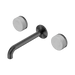 Nero Serenity Wall Basin Set 185mm Spout With Carrara Handle - Gun Metal