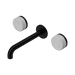 Nero Serenity Wall Basin Set 185mm Spout With Carrara Handle - Matte Black