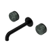 Nero Serenity Wall Basin Set 185mm Spout With Verde Alpi Handle - Matte Black