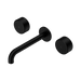 Nero Serenity Wall Basin Set 185mm Spout With Metal Handle - Matte Black