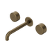 Nero Serenity Wall Basin Set 185mm Spout With Metal Handle - Tumbled Antique Brass