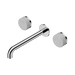 Nero Serenity Wall Basin Set 220mm Spout With Carrara Handle - Chrome