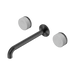 Nero Serenity Wall Basin Set 220mm Spout With Carrara Handle - Gun Metal