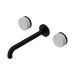 Nero Serenity Wall Basin Set 220mm Spout With Carrara Handle - Matte Black