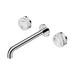 Nero Serenity Wall Basin Set 220mm Spout With Arabescato Corchia Handle - Chrome