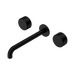 Nero Serenity Wall Basin Set 220mm Spout With Metal Handle - Matte Black