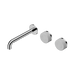 Nero Serenity Wall Basin Set 185mm Offset Spout With Carrara Handle - Chrome