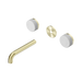 Nero Serenity Wall Basin Set 160mm Spout With Carrara Handle Trim Kit Only - Brushed Gold