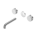 Nero Serenity Wall Basin Set 160mm Spout With Carrara Handle Trim Kit Only - Chrome