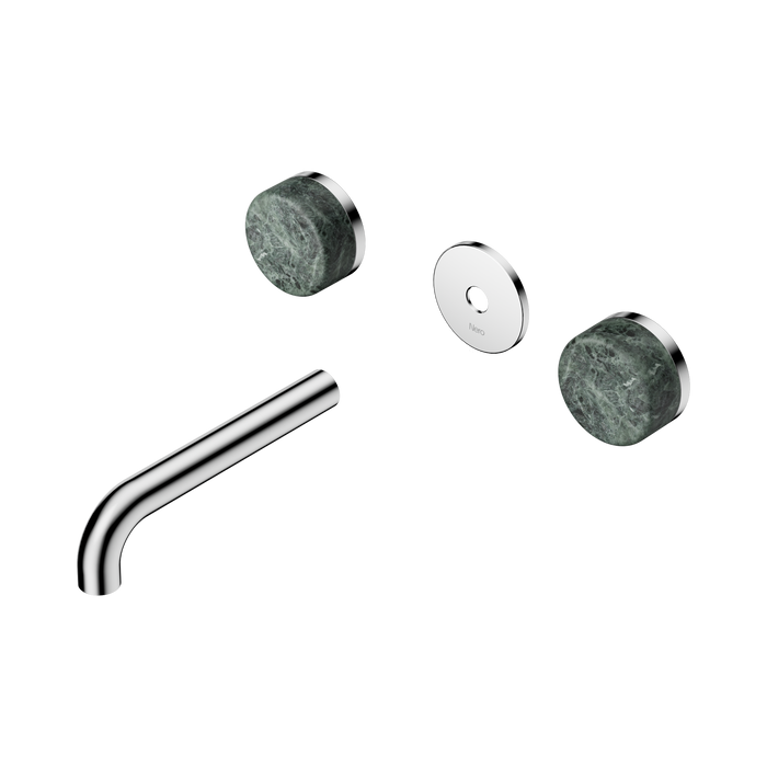 Nero Serenity Wall Basin Set 160mm Spout With Verde Alpi Handle Trim Kit Only - Chrome