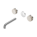 Nero Serenity Wall Basin Set 160mm Spout With Rome Travertine Handle Trim Kit Only - Chrome