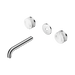 Nero Serenity Wall Basin Set 160mm Spout With Arabescato Corchia Handle Trim Kit Only - Chrome