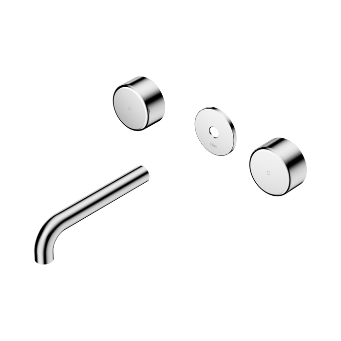 Nero Serenity Wall Basin Set 160mm Spout With Metal Handle Trim Kit Only - Chrome