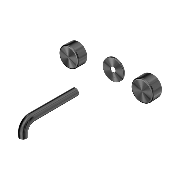 Nero Serenity Wall Basin Set 160mm Spout With Metal Handle Trim Kit Only - Gun Metal