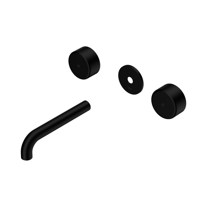 Nero Serenity Wall Basin Set 160mm Spout With Metal Handle Trim Kit Only - Matte Black