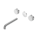 Nero Serenity Wall Basin Set 185mm Spout With Carrara Handle Trim Kit Only - Chrome