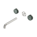 Nero Serenity Wall Basin Set 185mm Spout With Verde Alpi Handle Trim Kit Only - Brushed Nickel