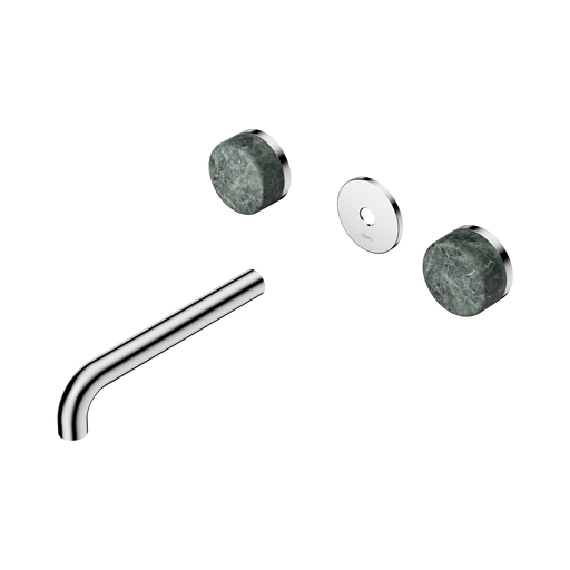 Nero Serenity Wall Basin Set 185mm Spout With Verde Alpi Handle Trim Kit Only - Chrome